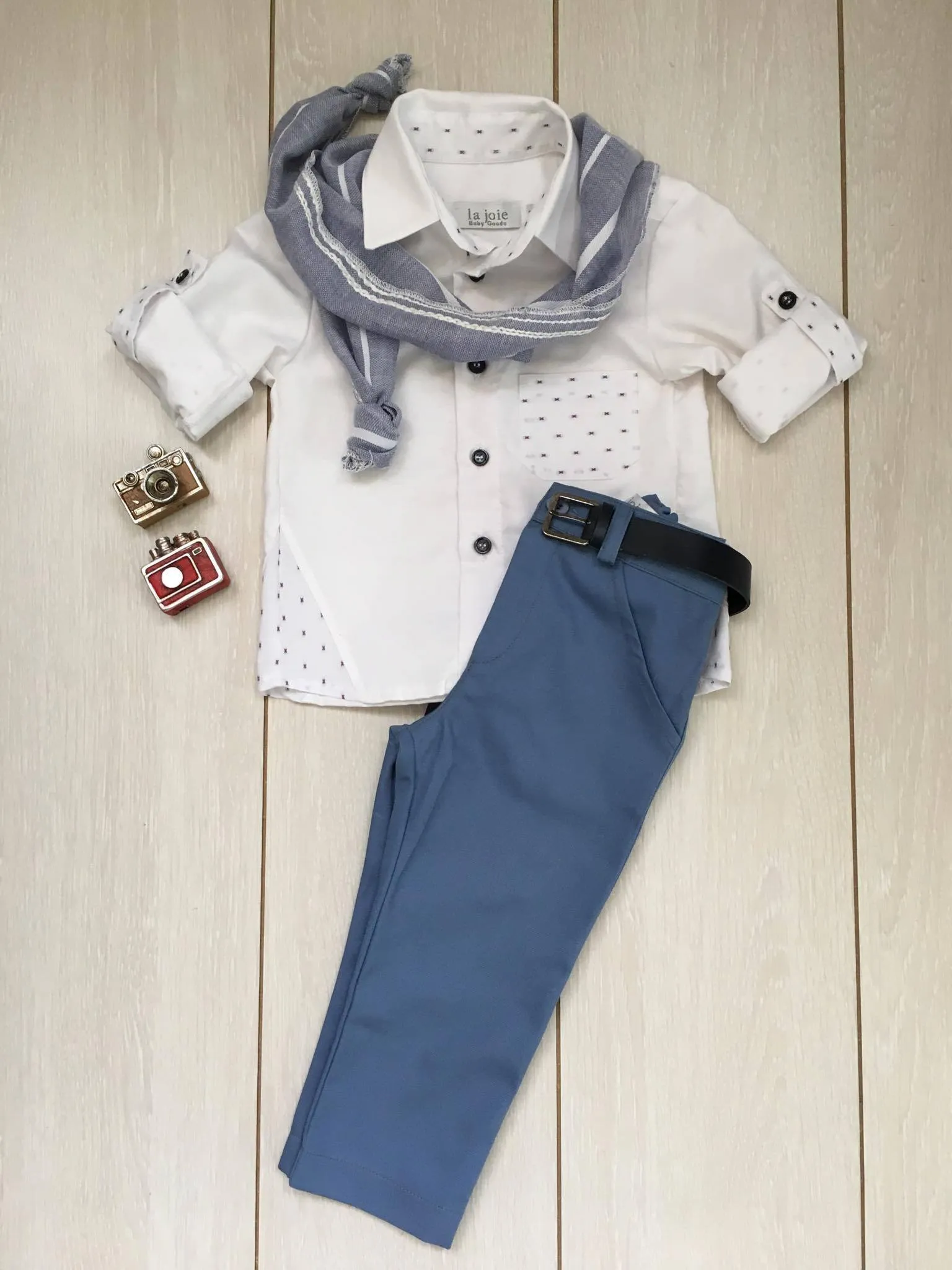 1954- Elephant Blues Baptism / Christening Outfit