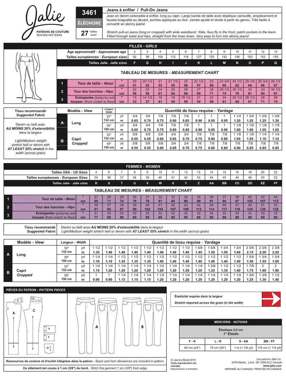3461 // ÉLÉONORE Pull-On Jeans