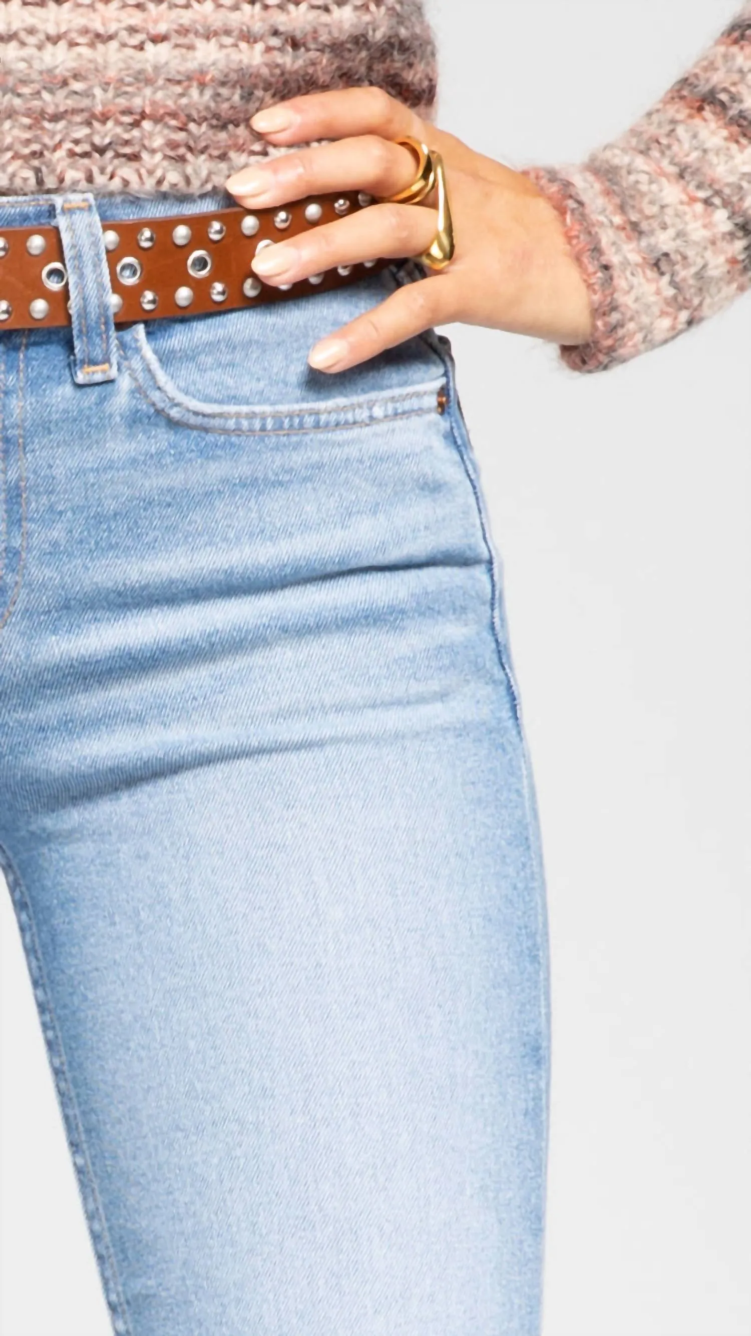 90s Mid Rise Ankle Crop - Soft Indigo