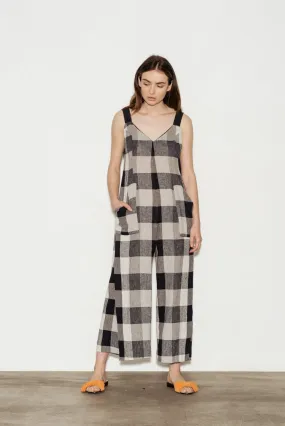 Adjustable Linen Blend Jumpsuit