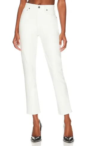 AGOLDE Recycled Leather Riley Long in White