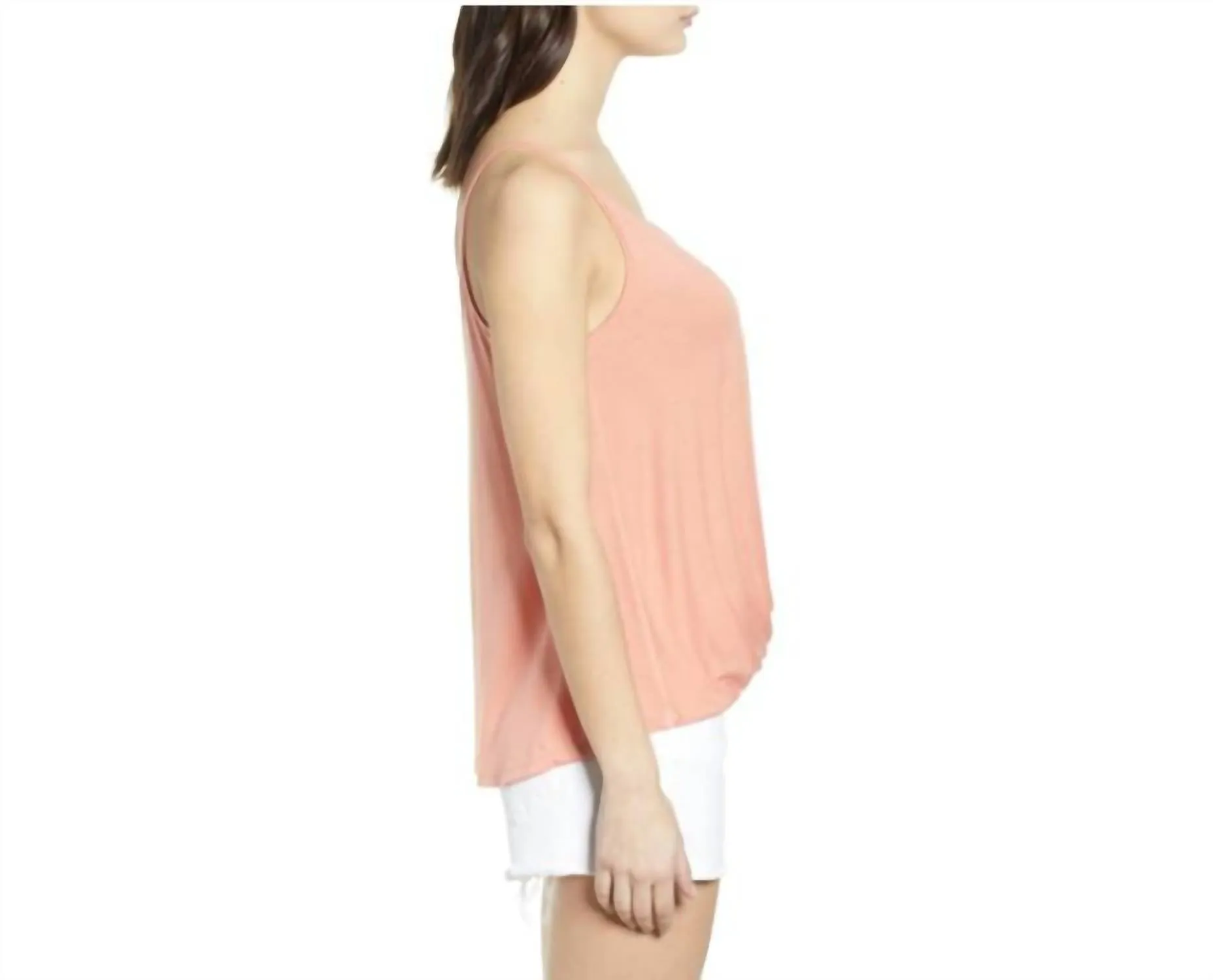 All In Favor - Twisted Button Front Draped Tank Top
