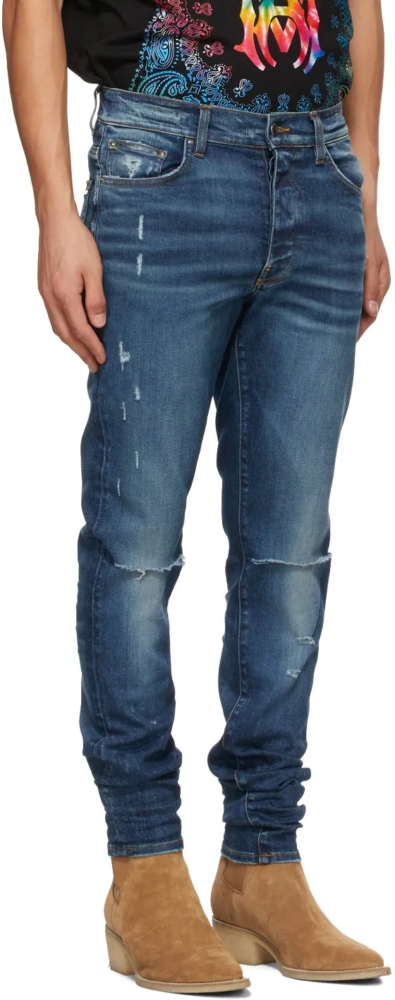 AMIRI Blue Slash Jeans
