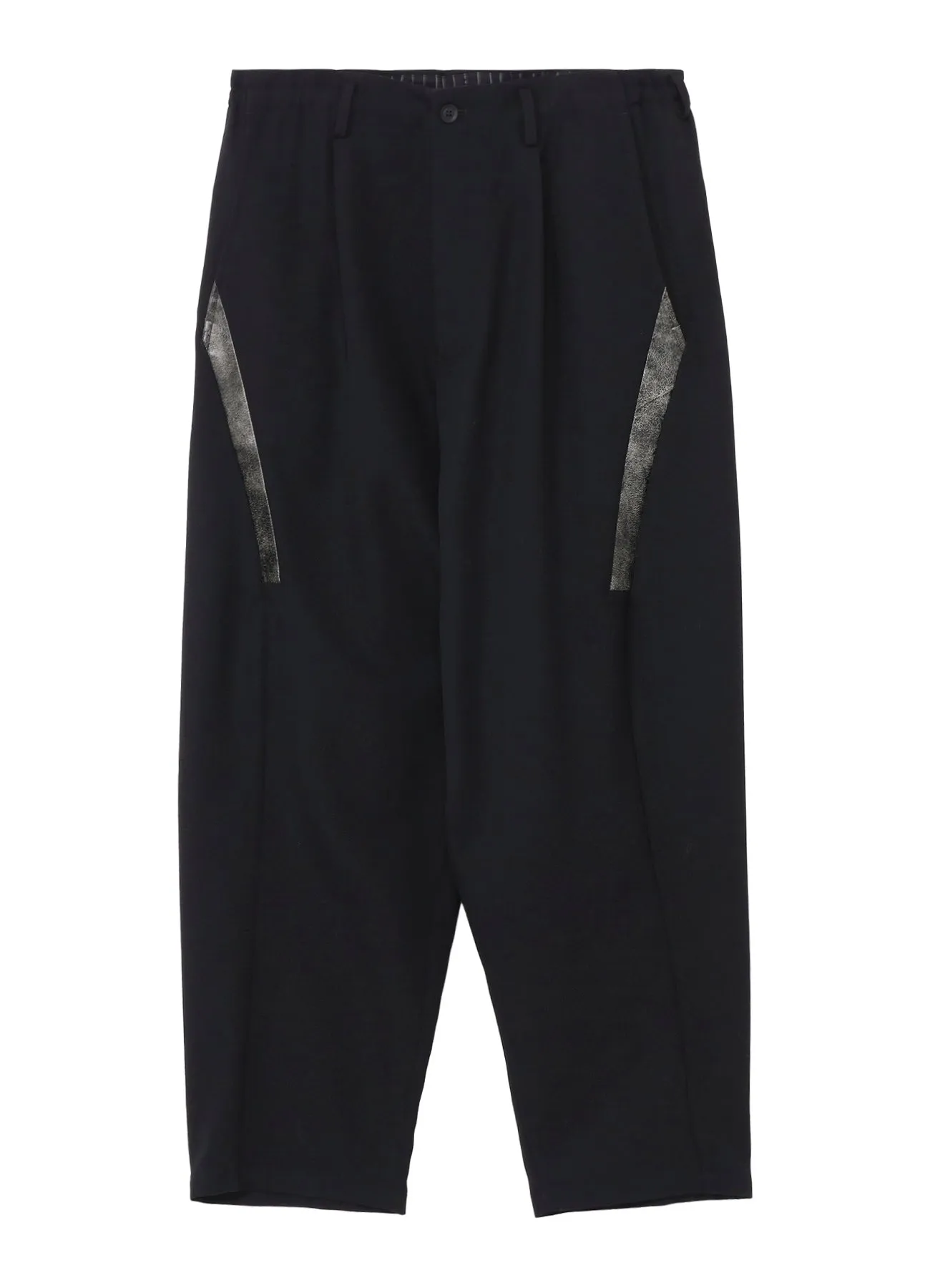 ARMY GABARDINE SIDE CURVE PANTS