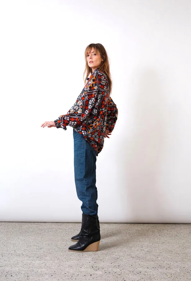 Blouse imprimée persan orange Wild