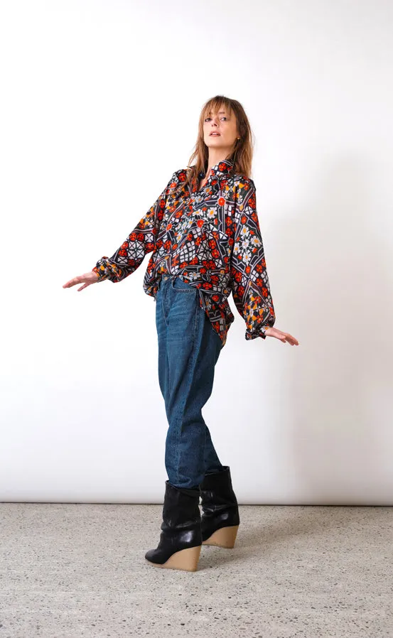 Blouse imprimée persan orange Wild