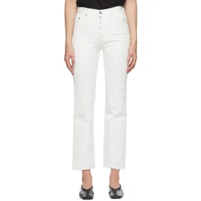 Bureau De Stil White Straight Jeans