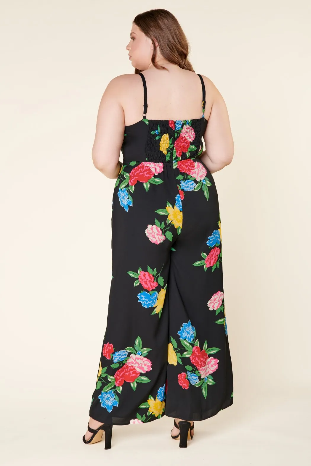 Cheyenne Floral Wide Leg Jumpsuit Curve