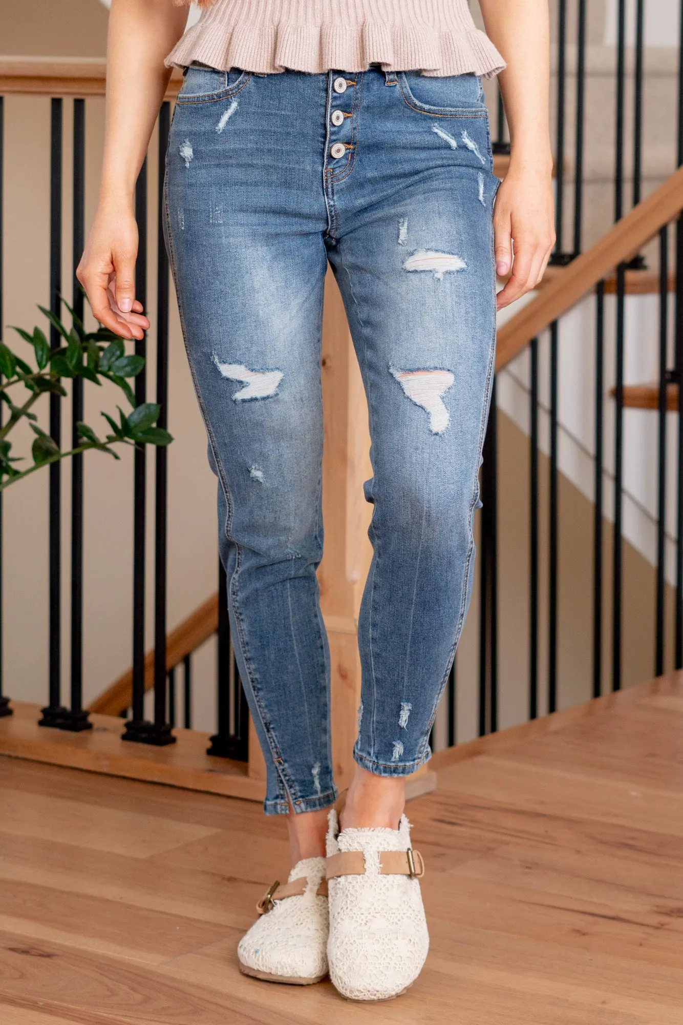 Ellington Button Fly High Rise Skinny