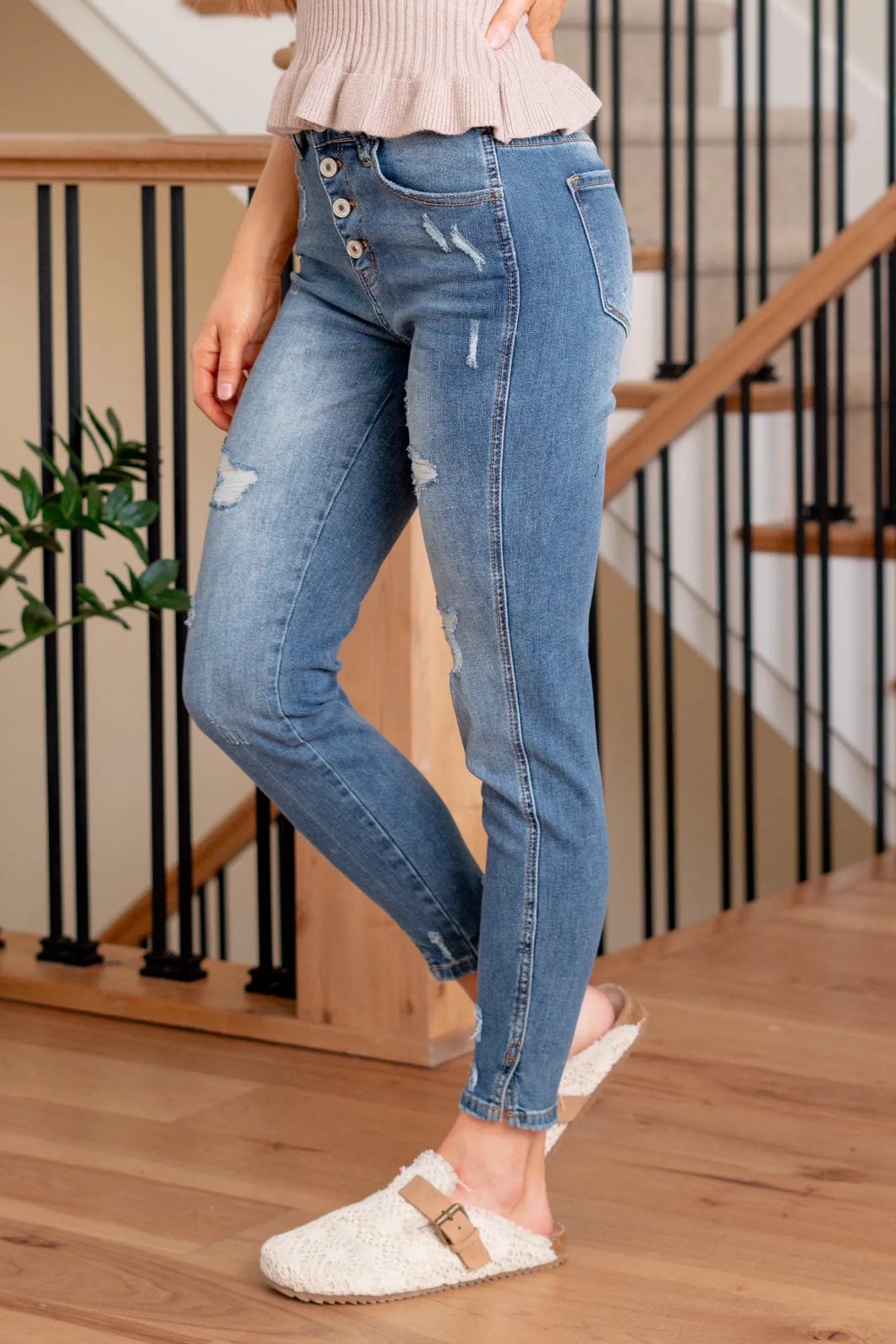 Ellington Button Fly High Rise Skinny