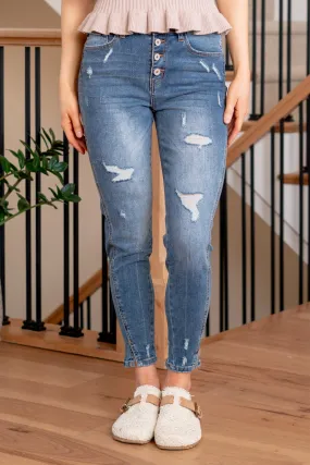 Ellington Button Fly High Rise Skinny