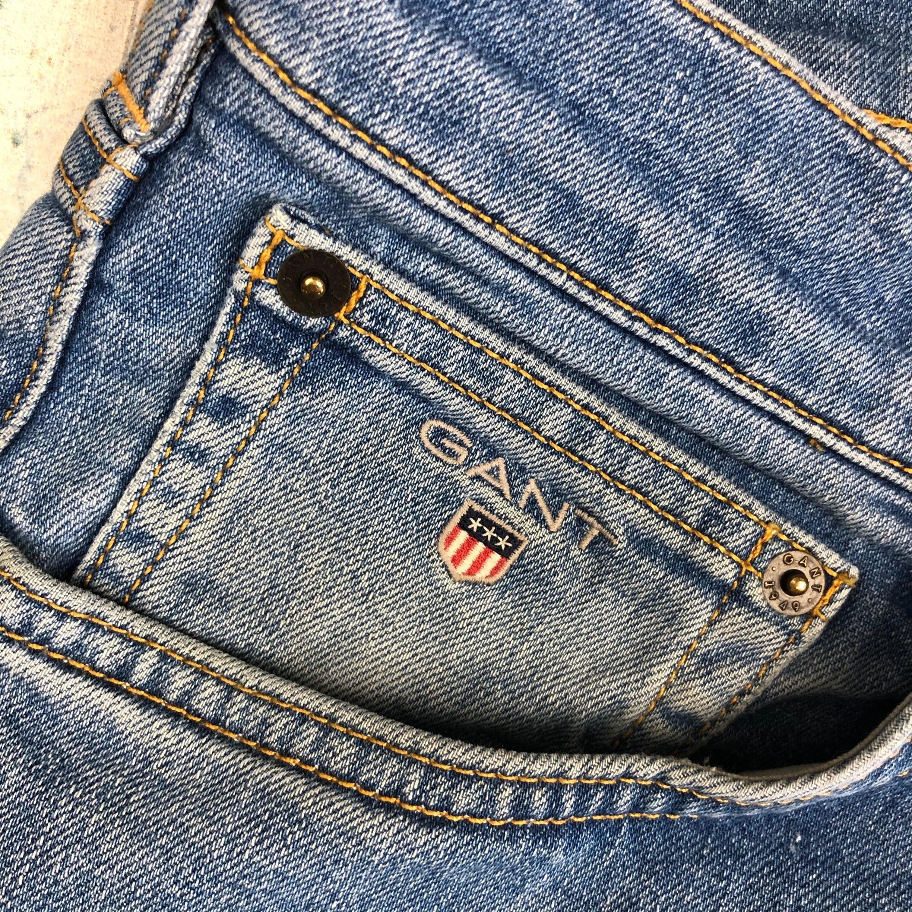 Gant Mens  Regular Straight Leg Stretch Light Wash Jeans  - Size 34S