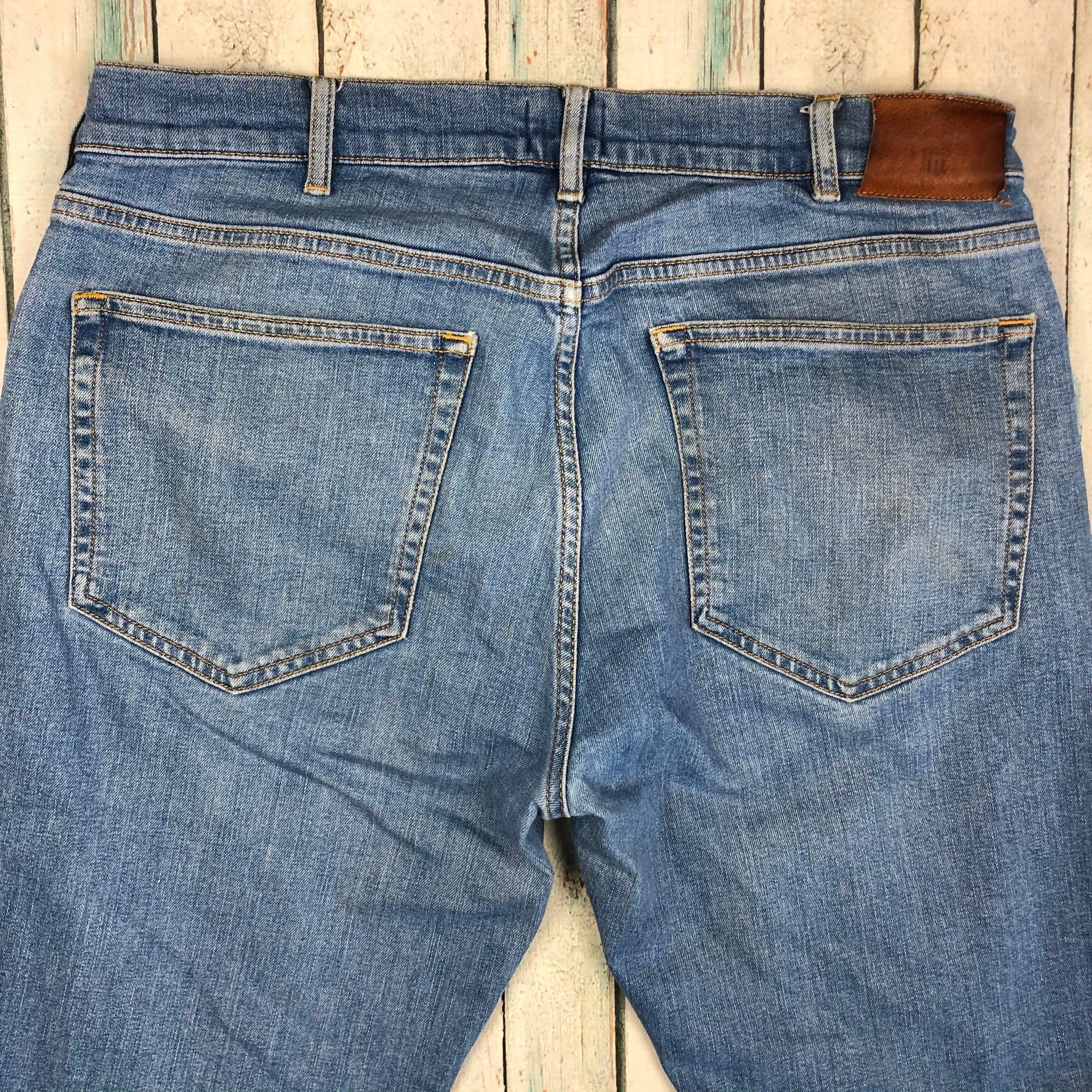 Gant Mens  Regular Straight Leg Stretch Light Wash Jeans  - Size 34S
