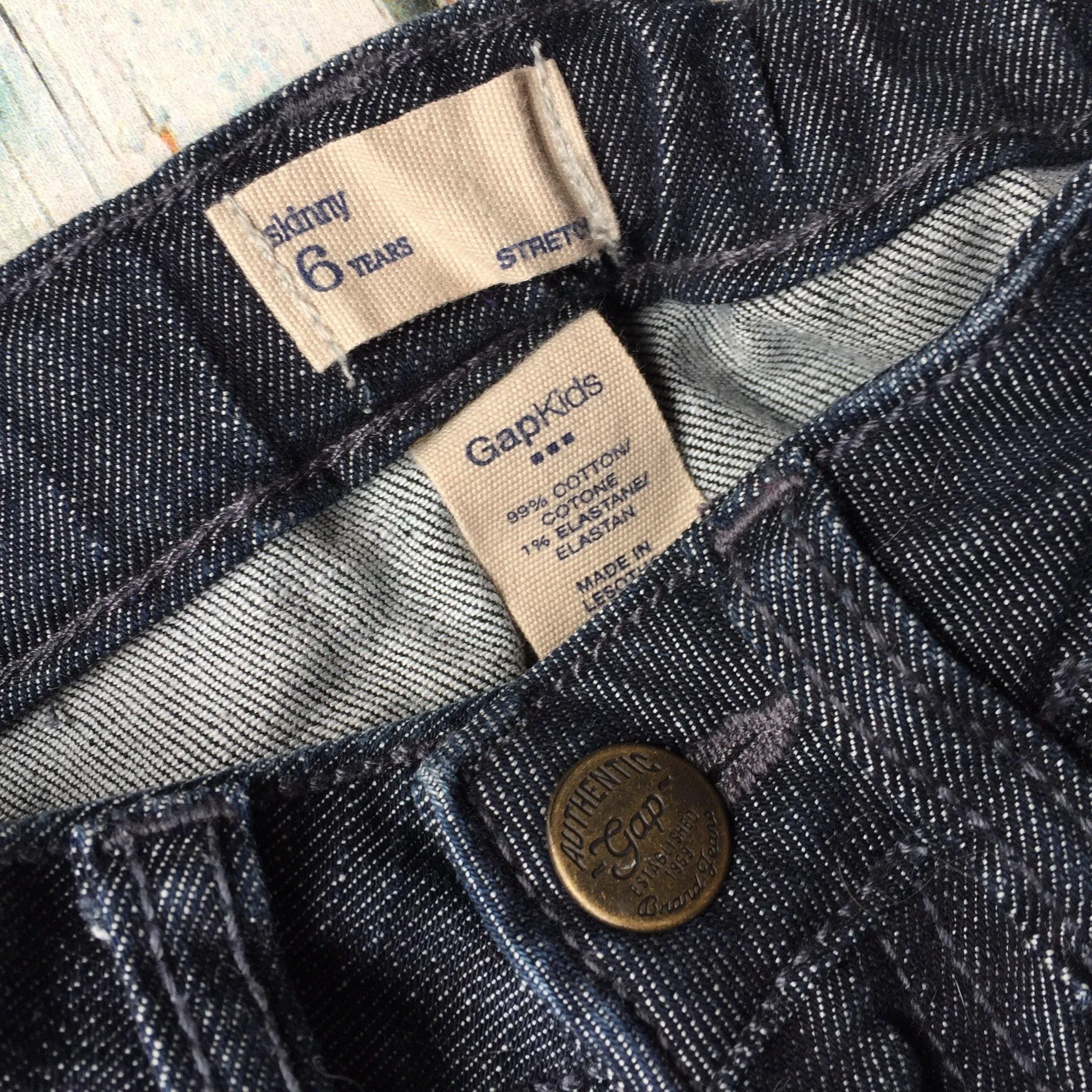 Gap Girls Slim Straight Jeans - Size 6Y