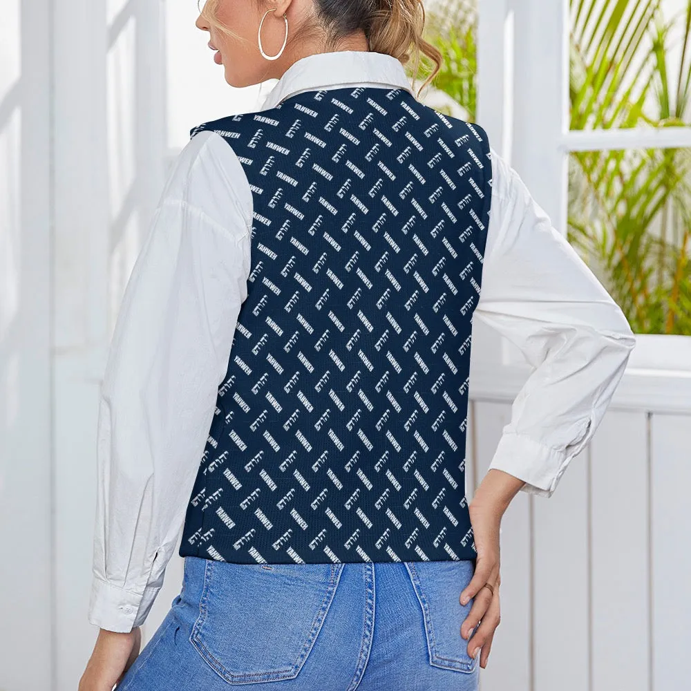 KING YAHWEH OMNI Long Sleeve Button Knit Vest