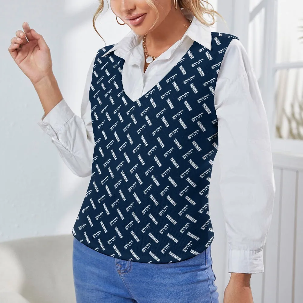 KING YAHWEH OMNI Long Sleeve Button Knit Vest