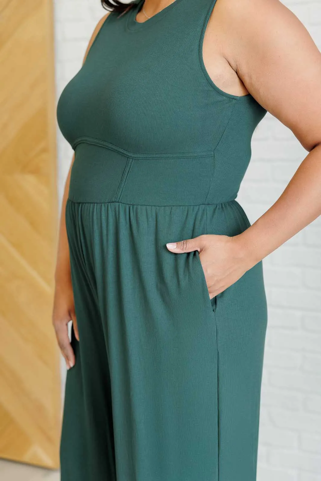 ONLINE EXCLUSIVE Hilary Wide Leg Jumpsuit in Green