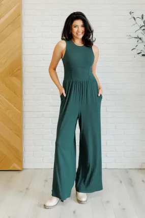 ONLINE EXCLUSIVE Hilary Wide Leg Jumpsuit in Green