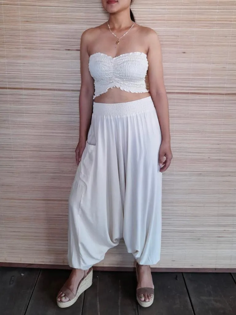 PANT HAREM Black, Grey, White and Off Cream