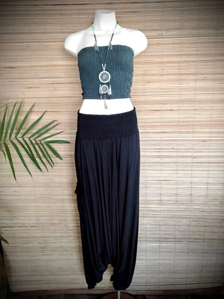 PANT HAREM Black, Grey, White and Off Cream