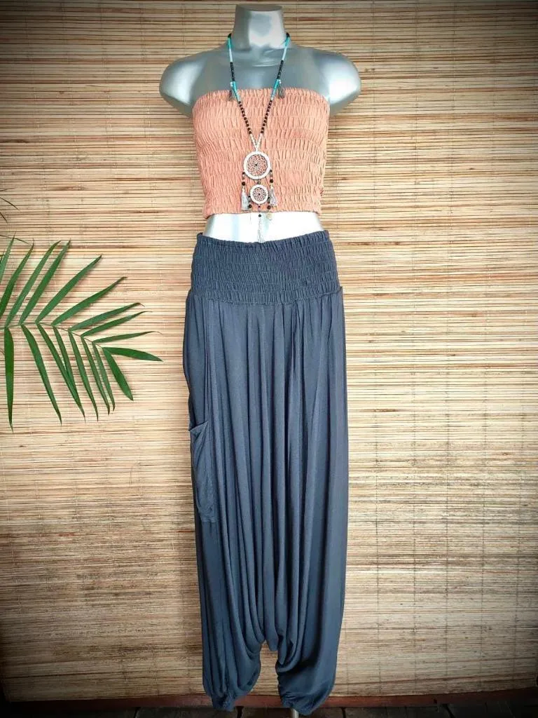 PANT HAREM Black, Grey, White and Off Cream