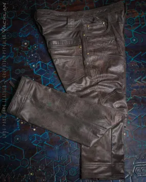 Pants Men / Fake Leather - Grey Rider PSYGALAK