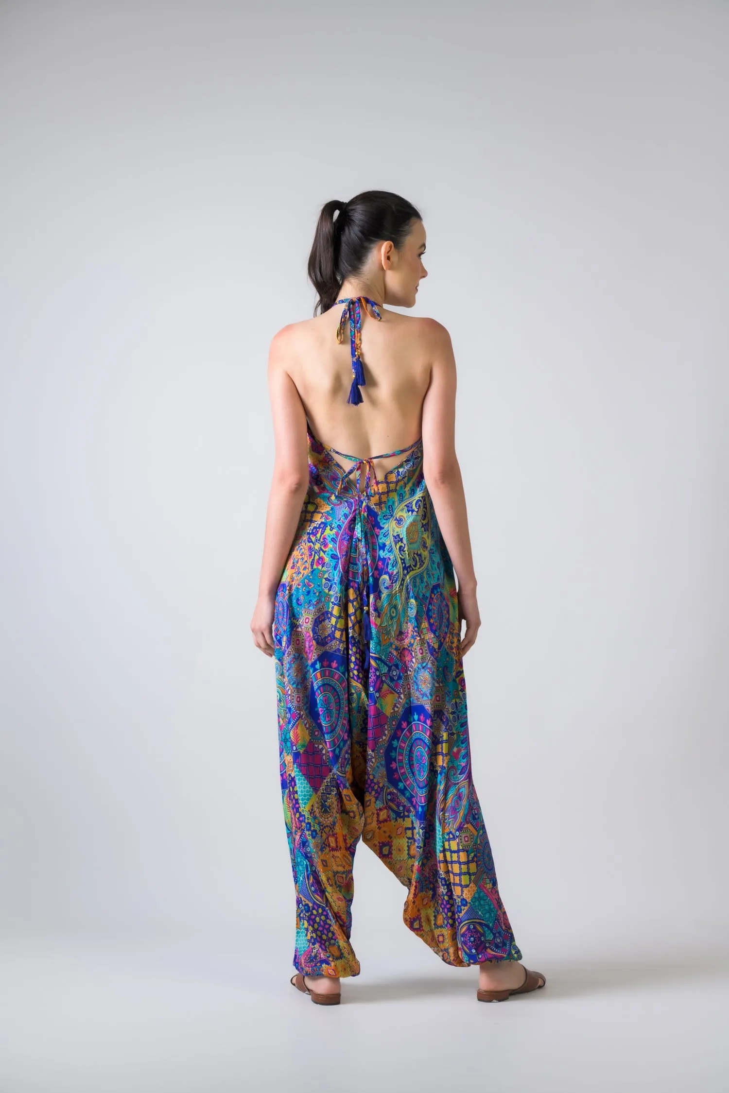 Rhea Boho Print Harem Jumpsuit