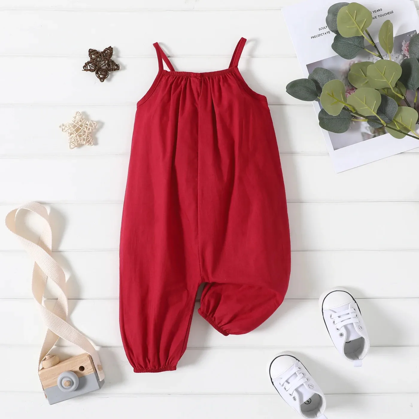 Spaghetti Strap Harem Pants Overalls