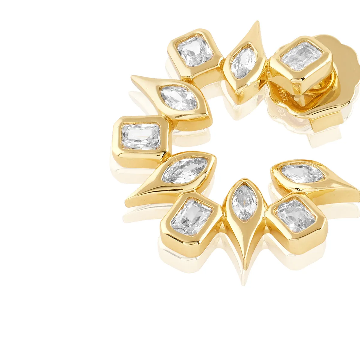 Tennis Girlie Small Front Back Earrings